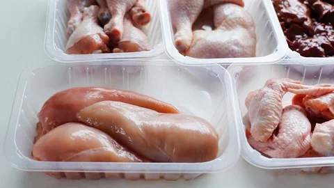 Raw chicken meat Stock Footage 89754580