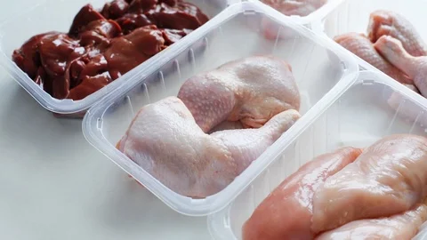 Raw chicken meat Stock Footage 89754598