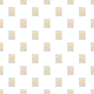 Raw chicken meat packaging seamless pattern design Stock Illustration