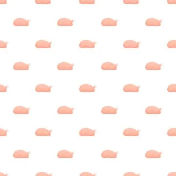 Raw chicken meat seamless pattern for cooking designs Stock Illustration