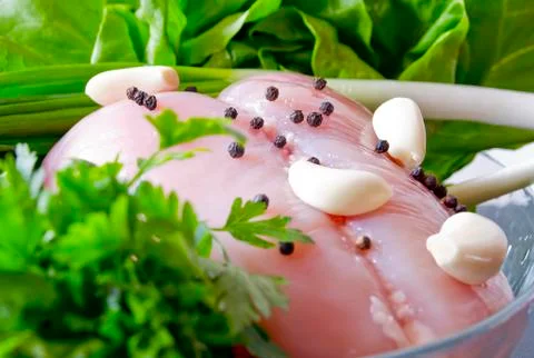 Raw chicken Stockfoto's