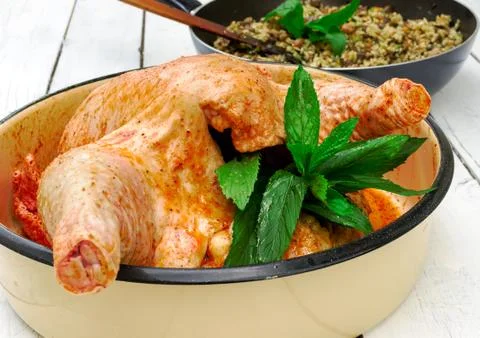 Raw chicken Stock Photos