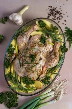 Raw chicken Stock Photos