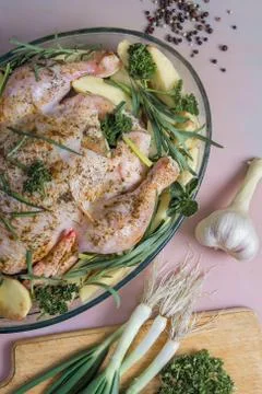 Raw chicken Stock Photos