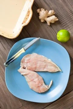 Raw chicken Stock Photos