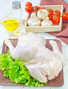 Raw chicken Foto stock