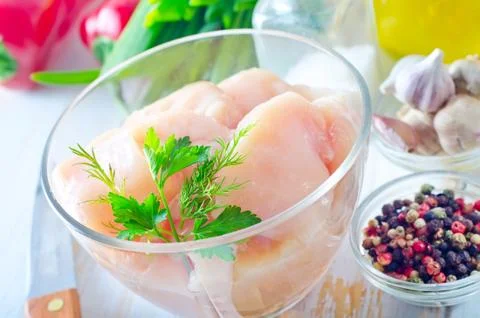 Raw chicken Stock Photos