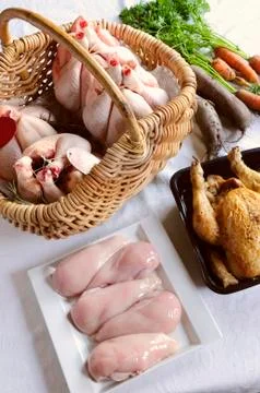 Raw chicken Stock Photos