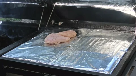 Raw Chicken Ready to Get Grilled Stock-Footage 146712725