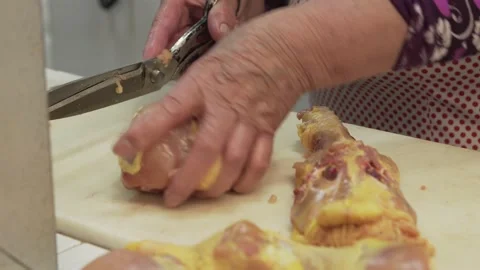 Raw chicken uncooked, can be used to represent culinary wings Video stock 164004638