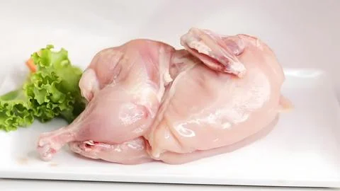 Raw Chicken in white background Stock Photos
