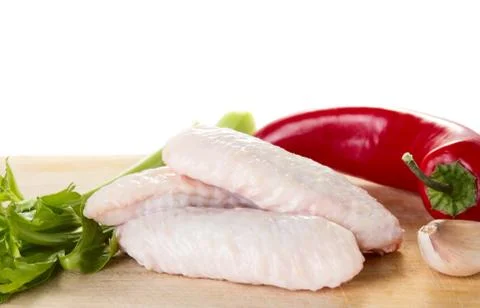 Raw chicken wings Stock Photos