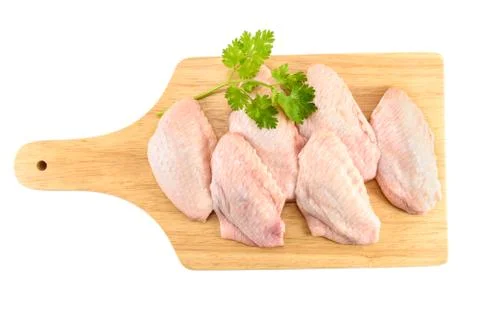 Raw chicken wings Stock Photos