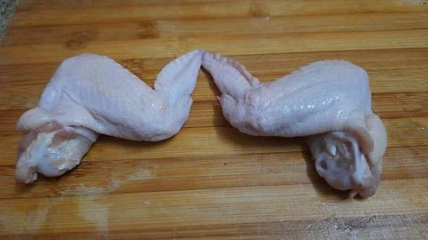 Raw Chicken Wings Stockfoto's