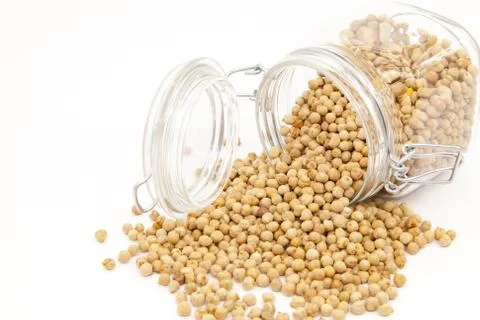 Raw chickpeas Stock Photos