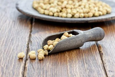 Raw chickpeas Stock Photos