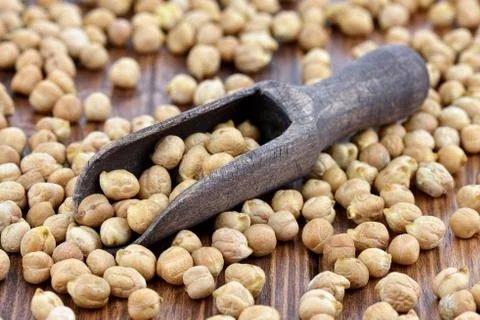 Raw chickpeas Stock Photos