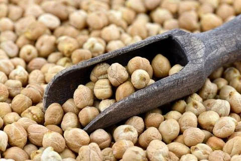 Raw chickpeas Stock Photos