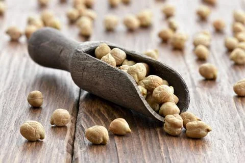 Raw chickpeas Stock Photos