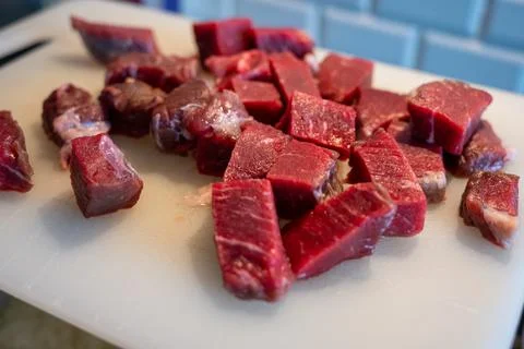 Raw chopped meat Stock Photos