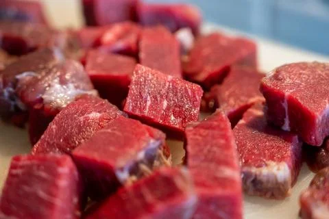 Raw chopped meat Stock Photos