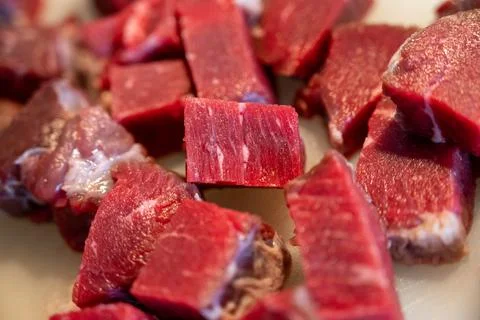 Raw chopped meat Foto stock