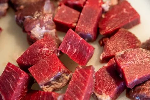 Raw chopped meat Foto stock