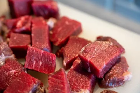 Raw chopped meat Stock Photos
