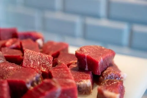 Raw chopped meat Foto stock