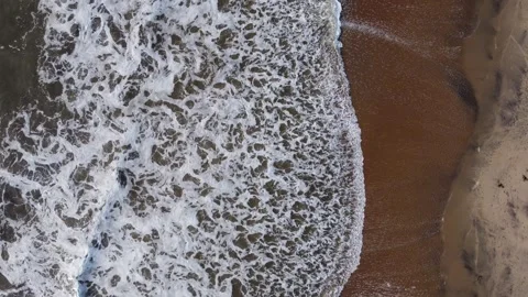 Raw Cinematic Drone view of ocean waves! Stock Footage 246785175