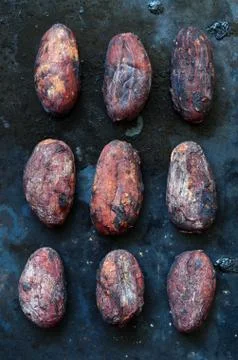 Raw Cocoa beans Stock Photos