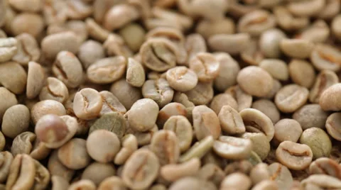 Raw coffee rotating Stock Footage 35967854