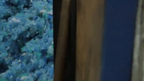 Raw Colored wool ready to be processed for the Harris Tweed 스톡 동영상 109072105