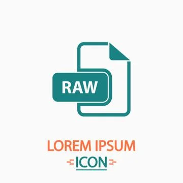 RAW computer symbol イラスト素材