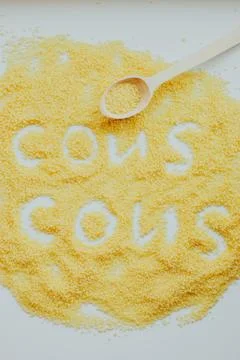 Raw cous cous background Stock Photos