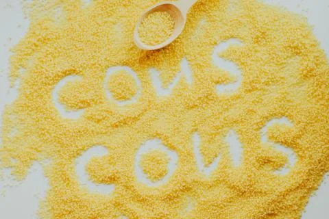 Raw cous cous background Stock Photos