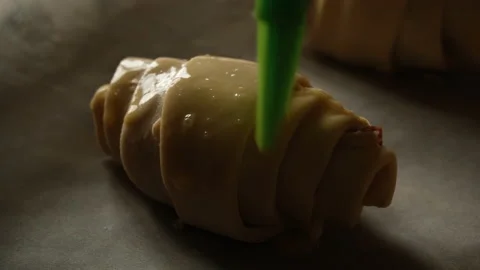 Raw croissants making Stock Footage 155054511