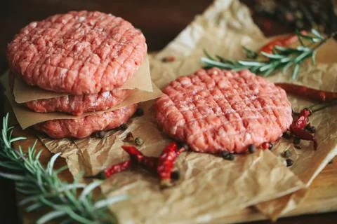 Raw cutlet Stock Photos