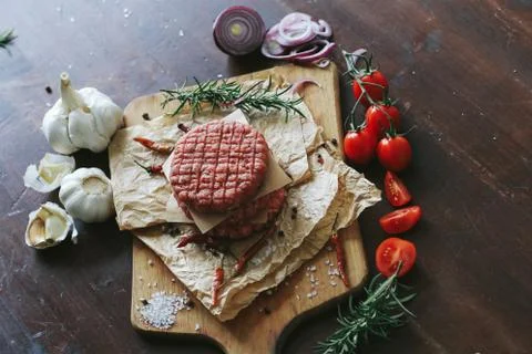 Raw cutlet Stock Photos