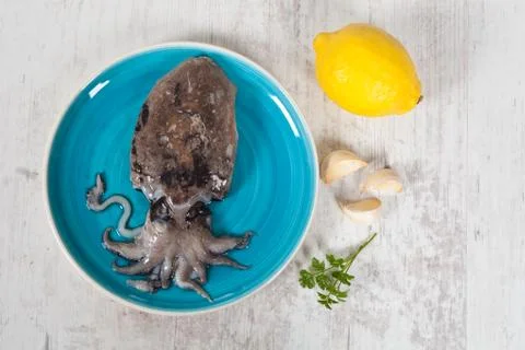 Raw cuttlefish Stock Photos