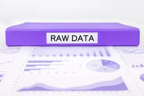 Raw data, graphs, charts and research summary Stock Photos