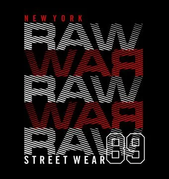 RAW DENIM design typography, vector design text illustration, sign, t shirt g Stock Illustration