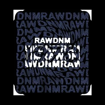 RAW DENIM design typography, vector design text illustration, poster, banner, Stock Illustration