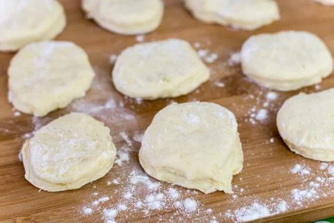 Raw donut dough Stock Photos