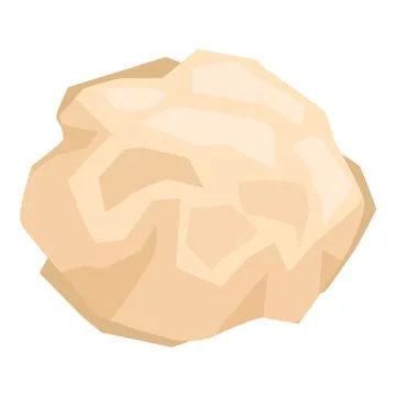 Raw dough ball prepared for baking and cooking Stock Illustration