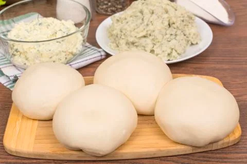 Raw dough Stock Photos