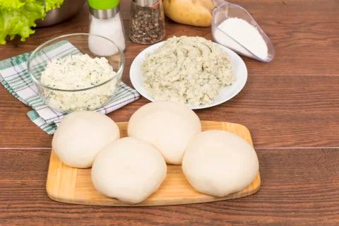 Raw dough Stock Photos