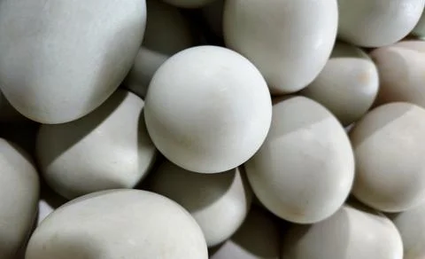 Raw duck eggs, a healthy source of high protein Stock Photos