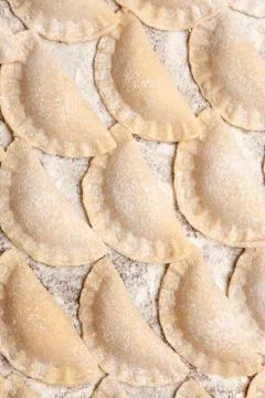 Raw dumplings Stock Photos