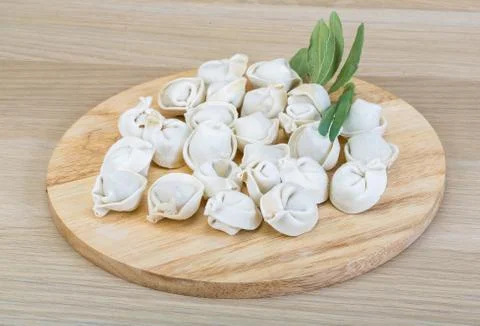 Raw dumplings Foto stock